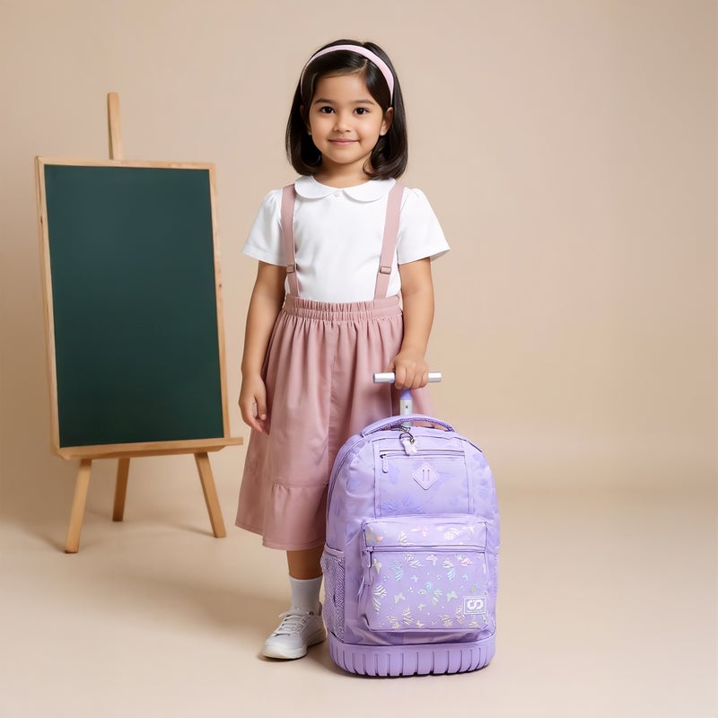 sami_studio 17 Inch Trolley-Butterfly-Collection-2 Cmprt With Zip- (Polyester ) Multicolor \ 43X28X13 - Image 2